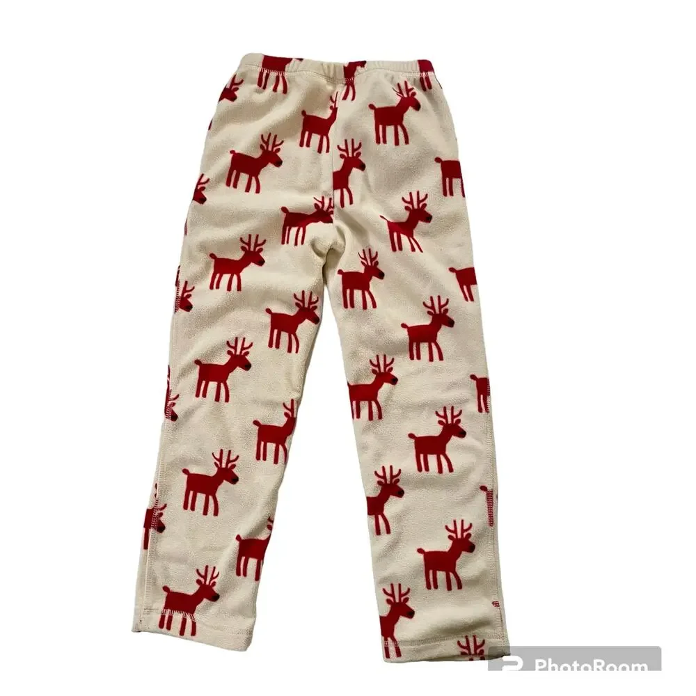 Hanna Andersson Reindeer  Fleece Set Sz 8. (130cm )